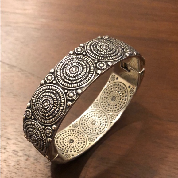 Brighton Jewelry - Brighton Tunisia Hinged Silver Bangle Bracelet